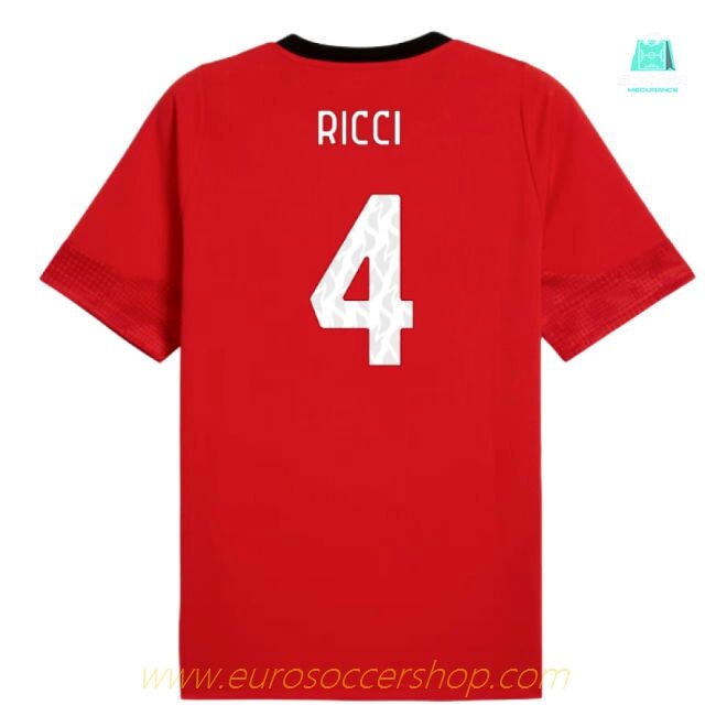 2025-2026 AC Milan Training Jersey (Red) (Ricci 4)