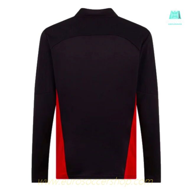 2024-2025 AC Milan Training 1/4 Zip Top (Black)