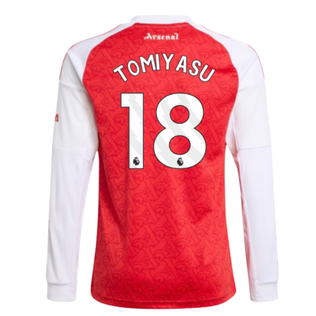 Arsenal Arsenal Long Sleeve Home Shirt Kids Tomiyasu #18 Top Tier ...