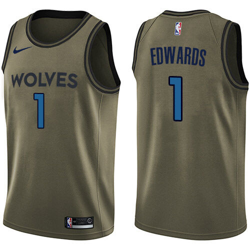 Timberwolves Anthony Edwards #1 Authentic 2024 Icon NBA Swingman