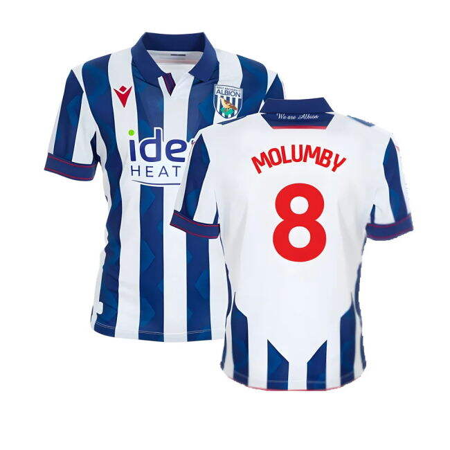 Authorized 2024-2025 West Brom WBA Home Shirt (Molumby 8)