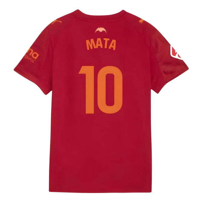 2025-2026 Valencia Away Football Shirt (Mata 10) Moisture Wicking
