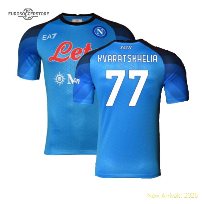 2023-2024 Napoli Home Pro-level Jersey Kvaratskhelia Adidas Climacool