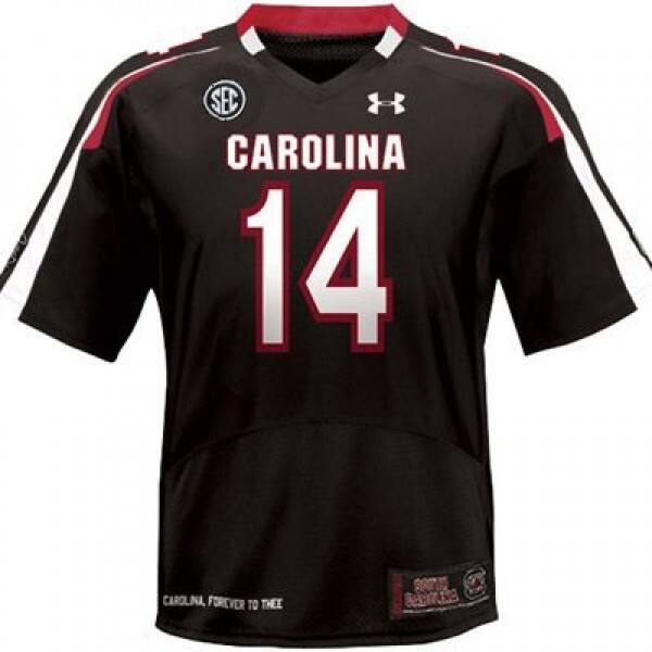 Men College Football Power #14 Black Men Black High Performance Jersey