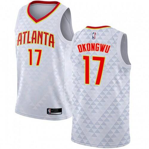 ATL #17 Onyeka Okongwu Elite 2024 Icon NBA Jersey - White Swingman