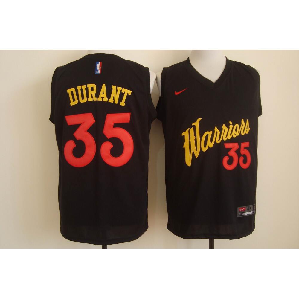 Elite Golden State Warriors Kevin Durant35 Black Jersey - Basketball Fan Gear