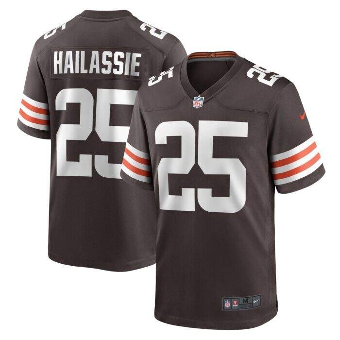 Men's Cleveland Browns Kahlef Hailassie Nike Brown Team Ga...