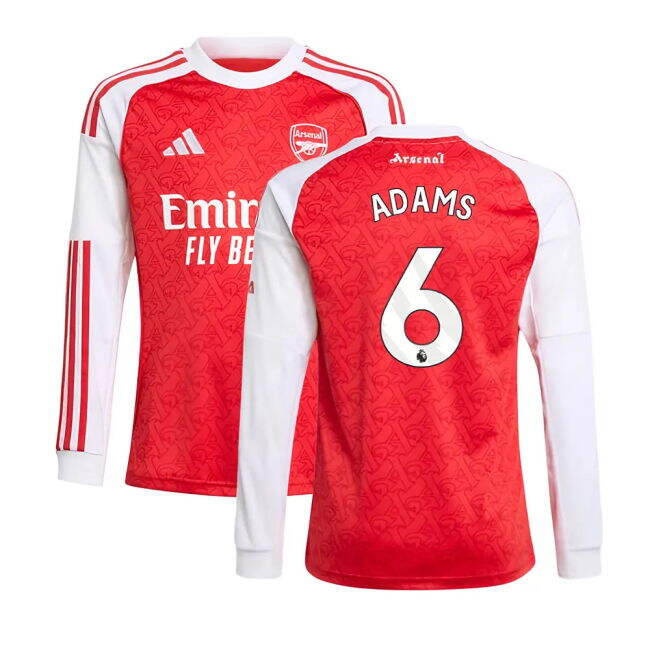 2025-2026 Arsenal Long Sleeve Home Shirt (Kids) (Adams 6) (Limited ...