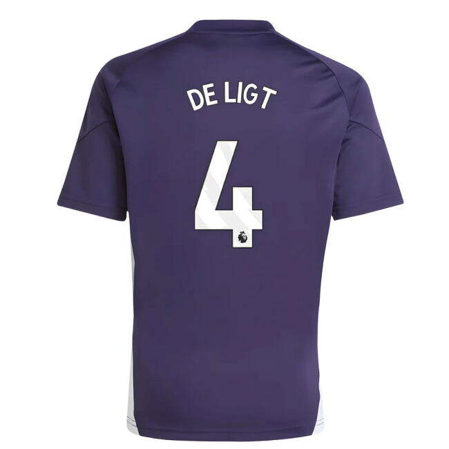 2025-2026 Man Utd Training Jersey (Aurora Plum) - Kids (De Ligt 4)