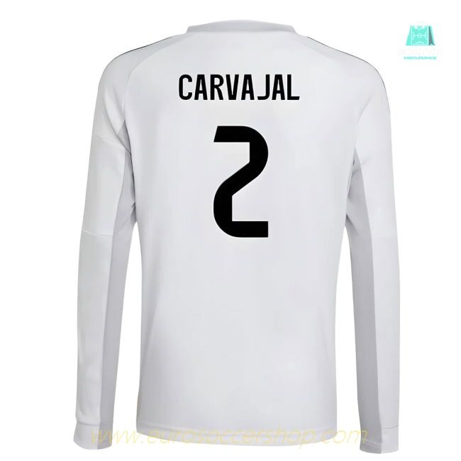 2025-2026 Real Madrid Long Sleeve Home Shirt (Kids) (Carvajal 2)