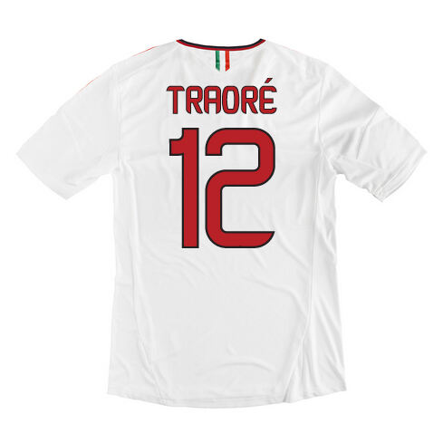 13-14 AC Milan 12 Traore Away White Soccer Shirt - Official Replica