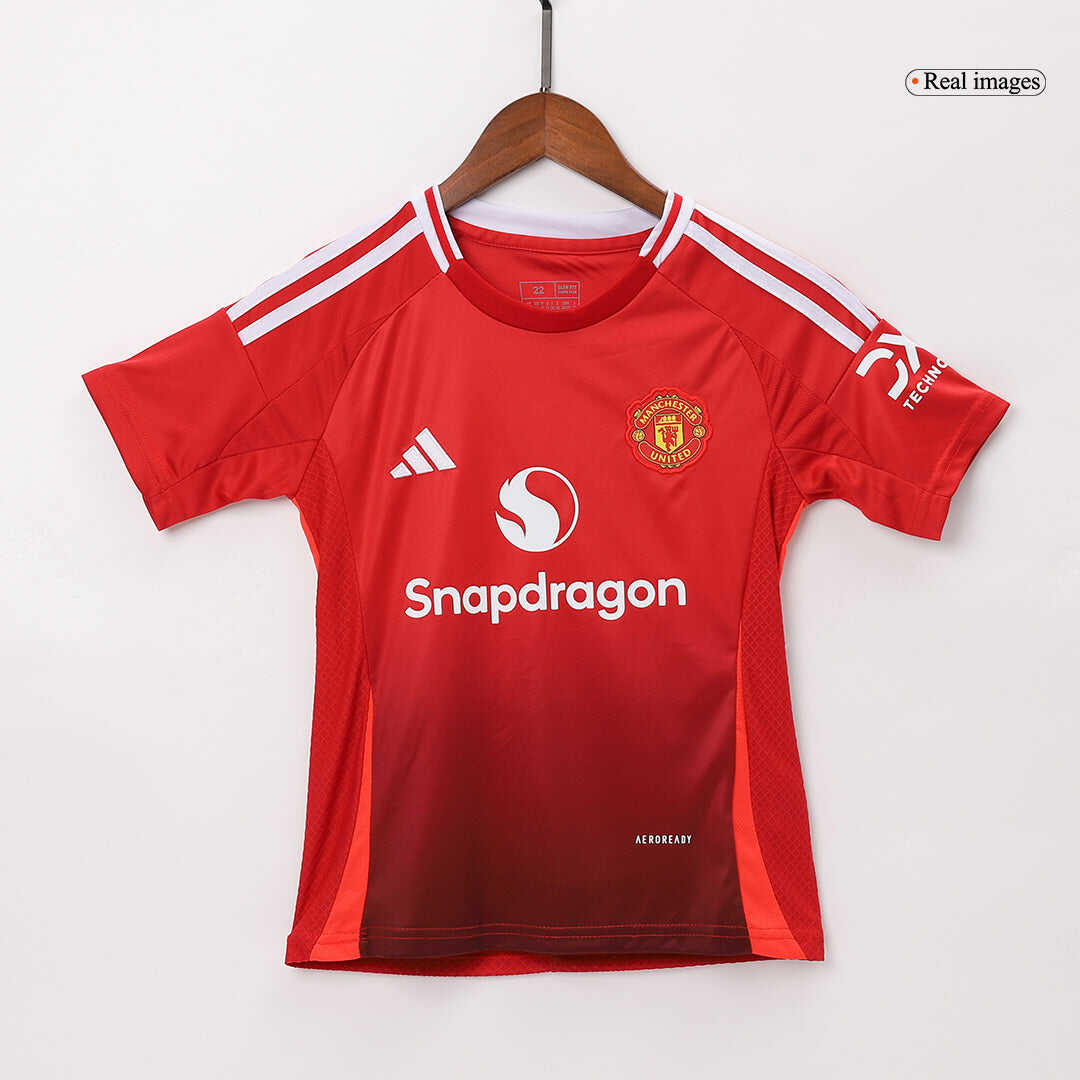 Manchester United Home Kids Soccer Jerseys Kit