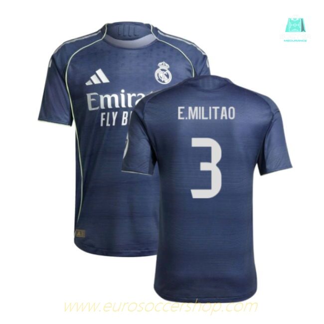 2025-2026 Real Madrid Authentic Away Shirt (E.Militao 3)