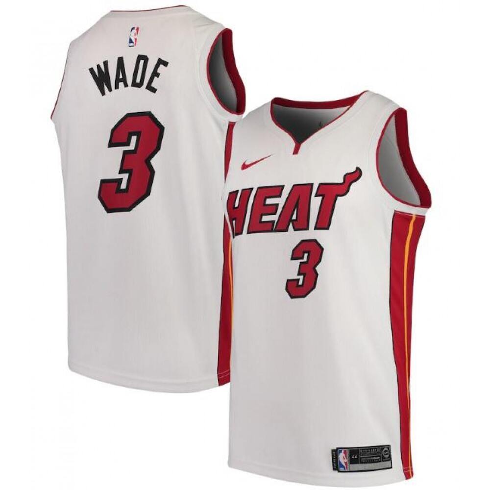 Fan Favorite Vintage Men's Heat #3 Dwyane White Basketball Jersey