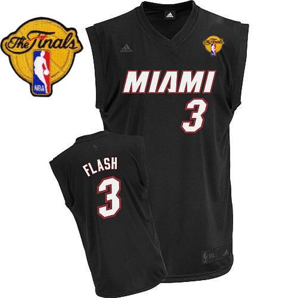 Collector's Item Official Men's Heat #3 Dwyane Black Basketball Jersey