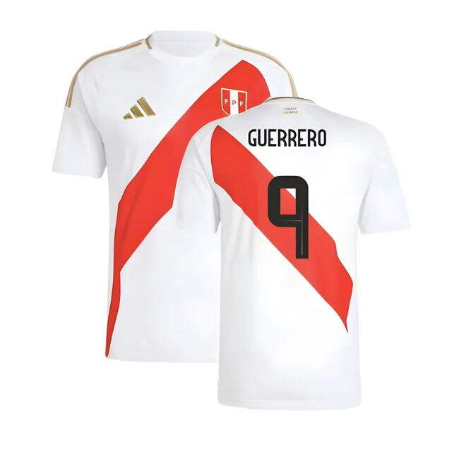 Genuine 2024-2025 Peru Copa America Home Jersey (Guerrero 9)
