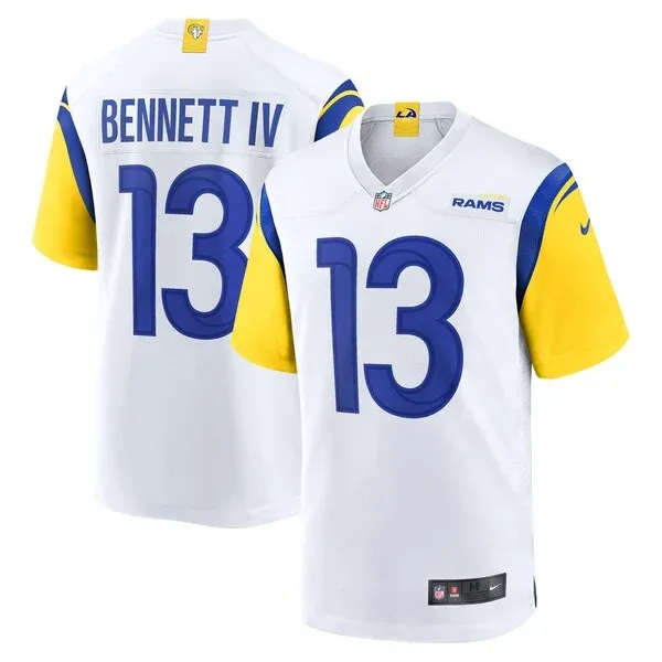 High-Quality LA Rams Game Jersey - White | NFL Fan Apparel | NFL Footb