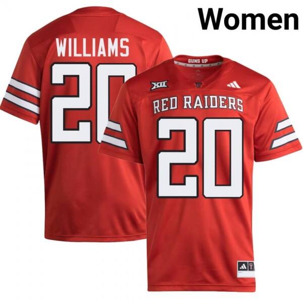 Women Texas A&m Aggies #20 J'koby Williams Women Red V1e Jersey