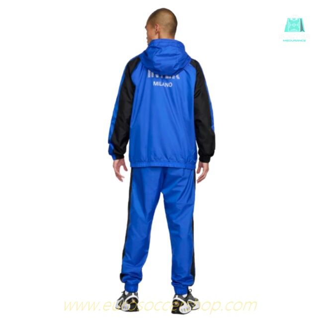 2024-2025 Inter Milan Home Hooded Woven Tracksuit (Blue)