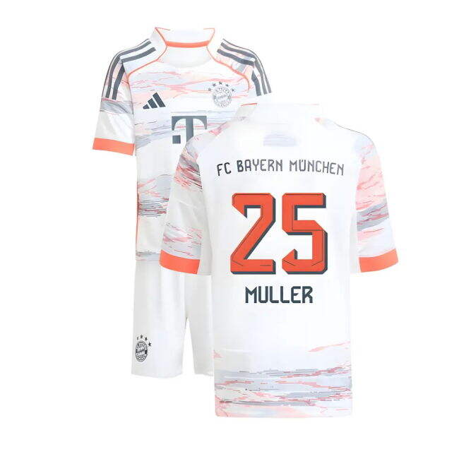 2025-2026 Bayern Munich Away Replica Kit (Muller 25) Moisture Wicking