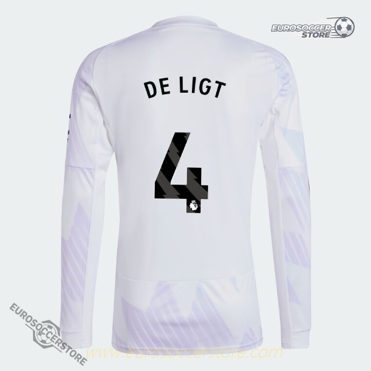 25-26 Season Manchester United Away Long Sleeve DE LIGT 4 Football Jersey