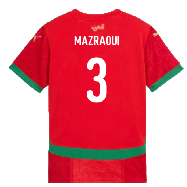 Climate-Control 2024-2025 Morocco Home Shirt (Kids) (Mazraoui 3)