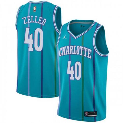 CHA Cody Zeller #40 Authentic 2024 Icon NBA Swingman Jersey Green