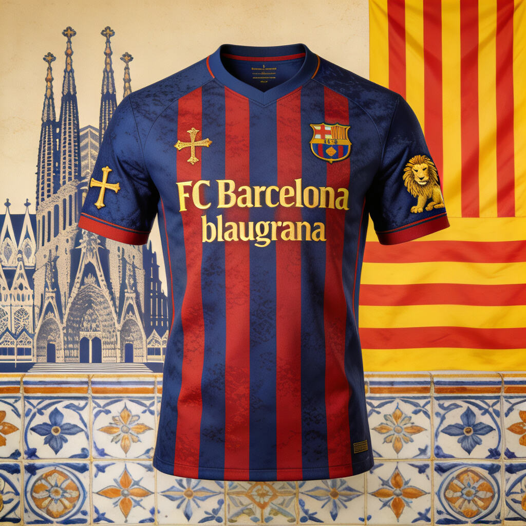 Barcelona FC 'Blaugrana' Striped Jersey: Devotion and Courage in the Context of Catalan Cultural Elements
