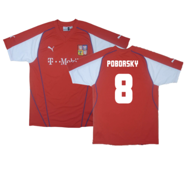 New Breathable Czech Republic Home Team Kit (Poborsky 8)