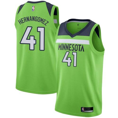 Nike Minnesota Timberwolves #41 Juan Hernangomez Green NBA Swingman Statement Edition Jersey Mens
