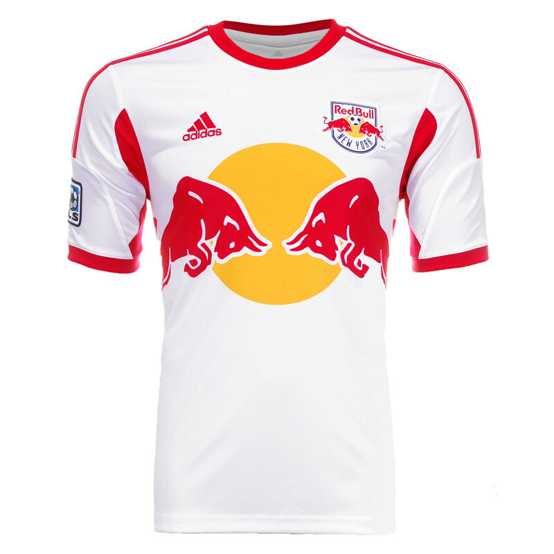 Authentic 13-14 Red Bulls 11 MCCARTY Home White Soccer Jersey Shirt