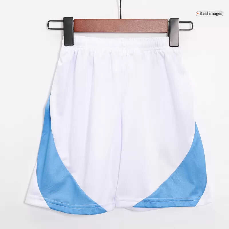 Argentina Home Kids Soccer Jerseys Kit Copa America 2024 Authentic Kit