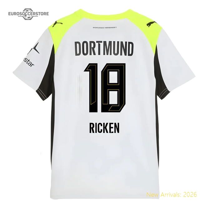 2025-2026 Borussia Dortmund Away Shirt (kids) (ricken 18)