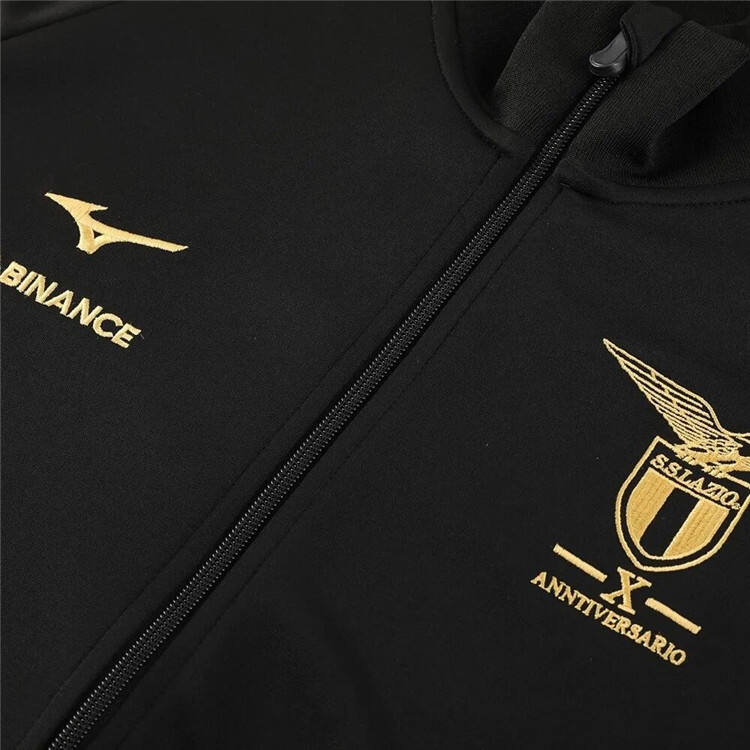 Official Advanced Fabric Lazio 2324 Black Half Zipper Tracksuit