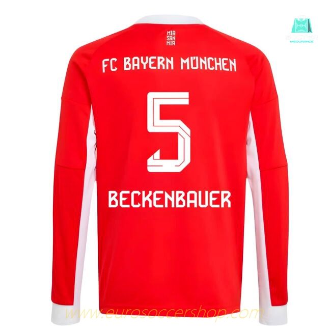 2025-2026 Bayern Munich Long Sleeve Home Shirt (Kids) (Beckenbauer 5)