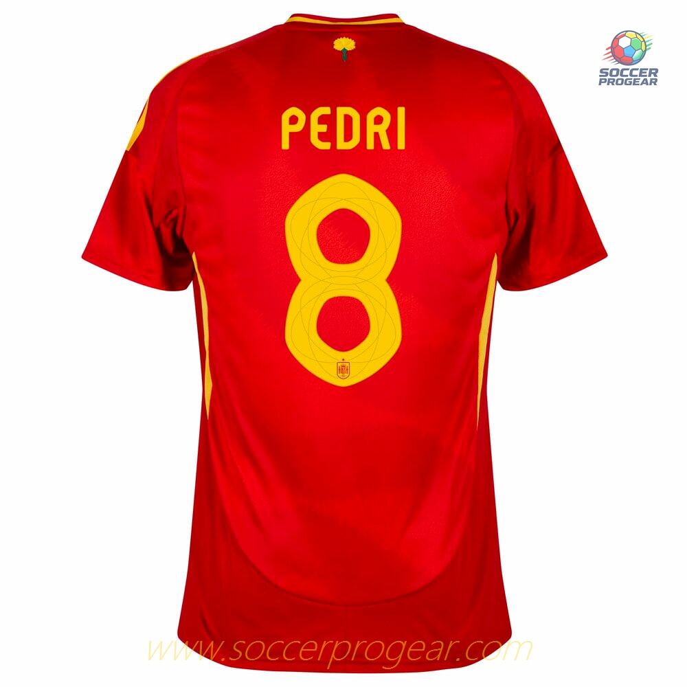 Spain Home Soccer Uniform Kids Soccer Shirt 2024-2025 Season Pedri