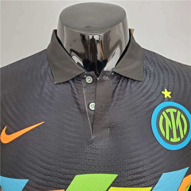 Inter Milan 21-22 Third Black Soccer Jersey Football Shirt Player