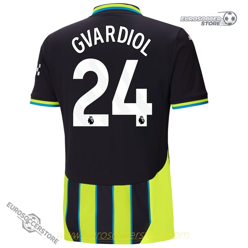 Away Jersey of Gvardiol #24 for Manchester City in the 24-25 Season