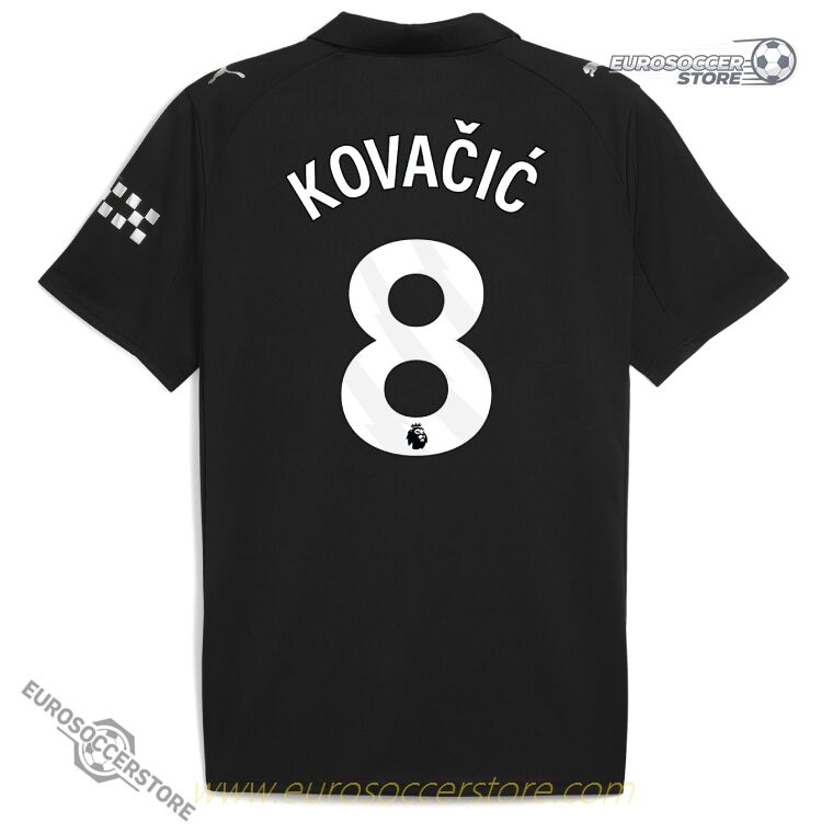 Away Jersey of Manchester City with KOVAČIĆ 8 for the 25-26 Season