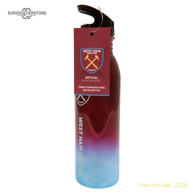 Official West Ham United Fc Uv Metallic Drinks Bottle - Premium