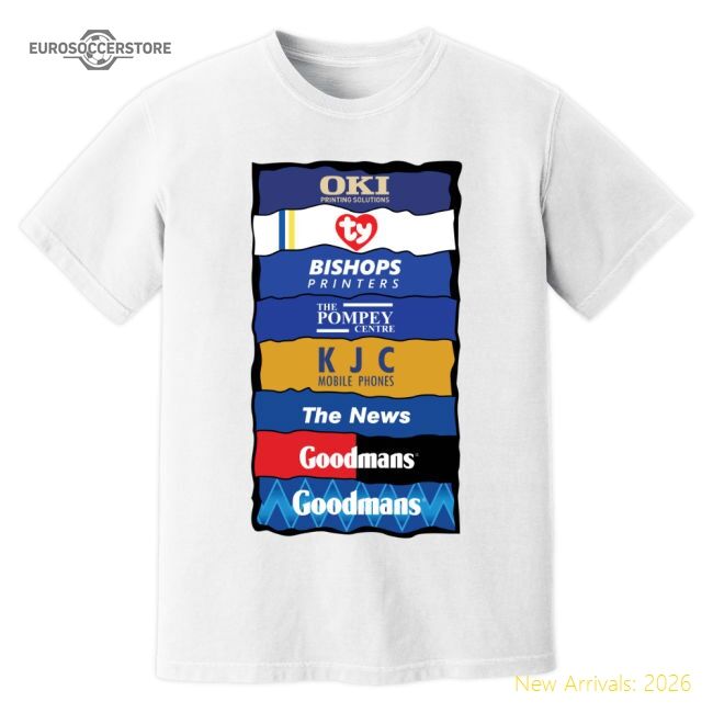 Premium Portsmouth Sponsor History T-shirt (white) - Premium Quality