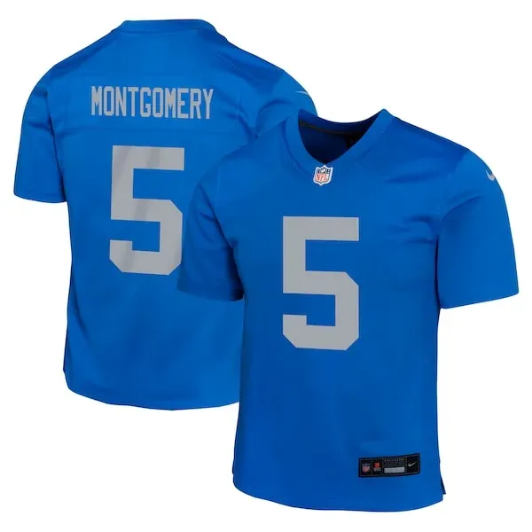 None David Montgomery Game Jersey - Blue | NFL Player Jersey