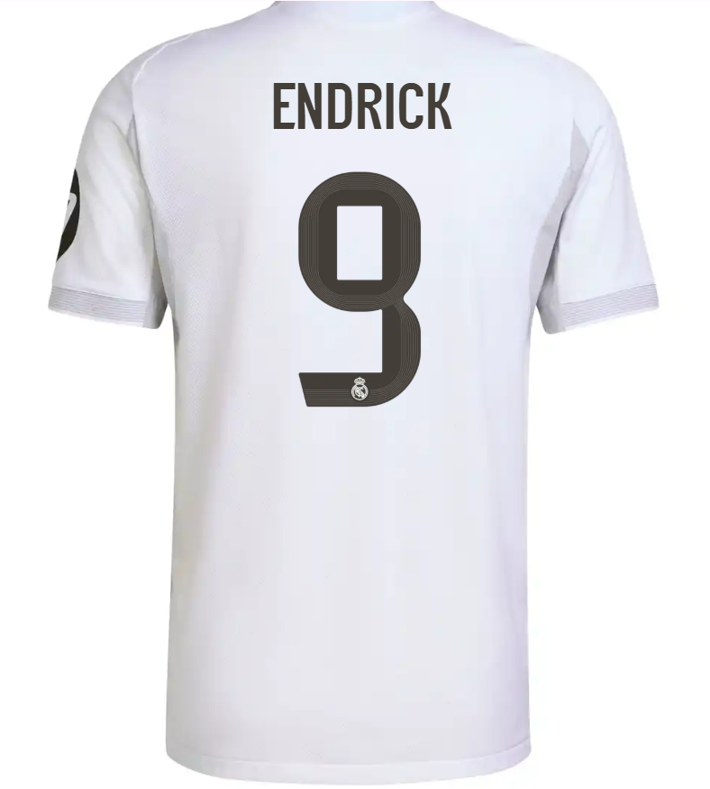 Real Madrid ENDRICK#9 Home Soccer Jersey 2025/26 Authentic Kit