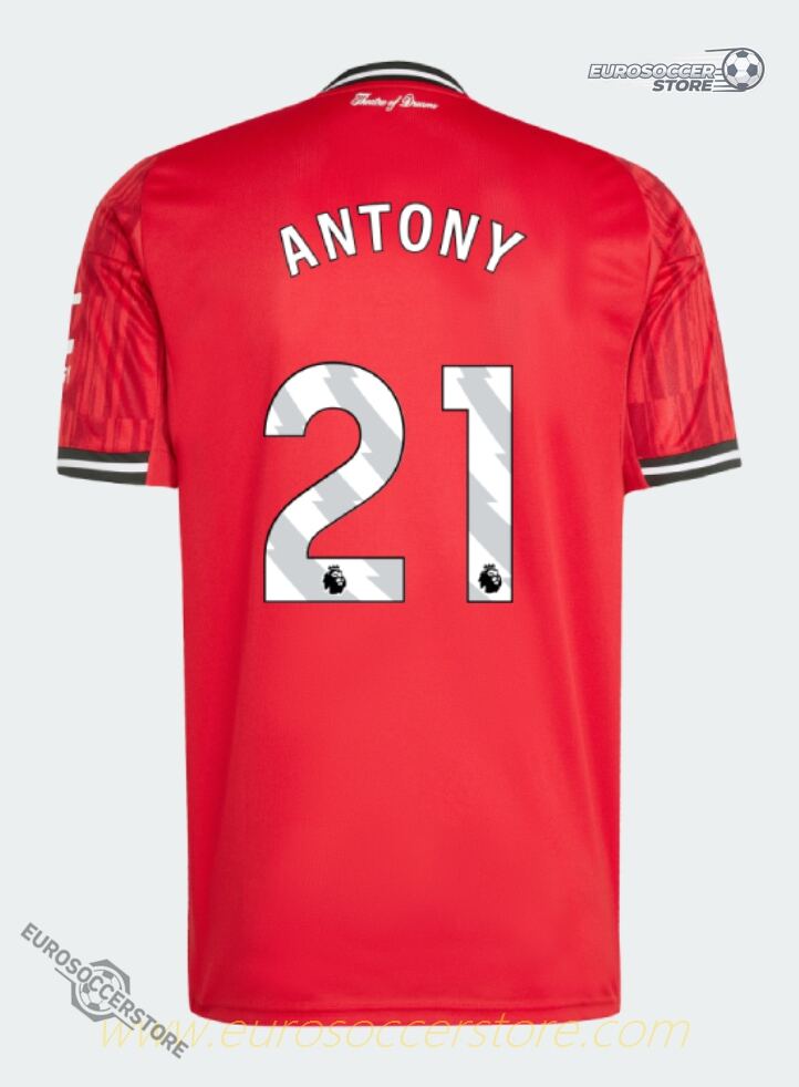 Manchester United's 25-26 Home Jersey featuring ANTONY 21