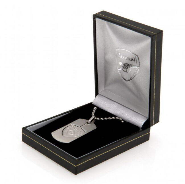 Adult Arsenal FC Cut Out Crest Dog Tag & Chain