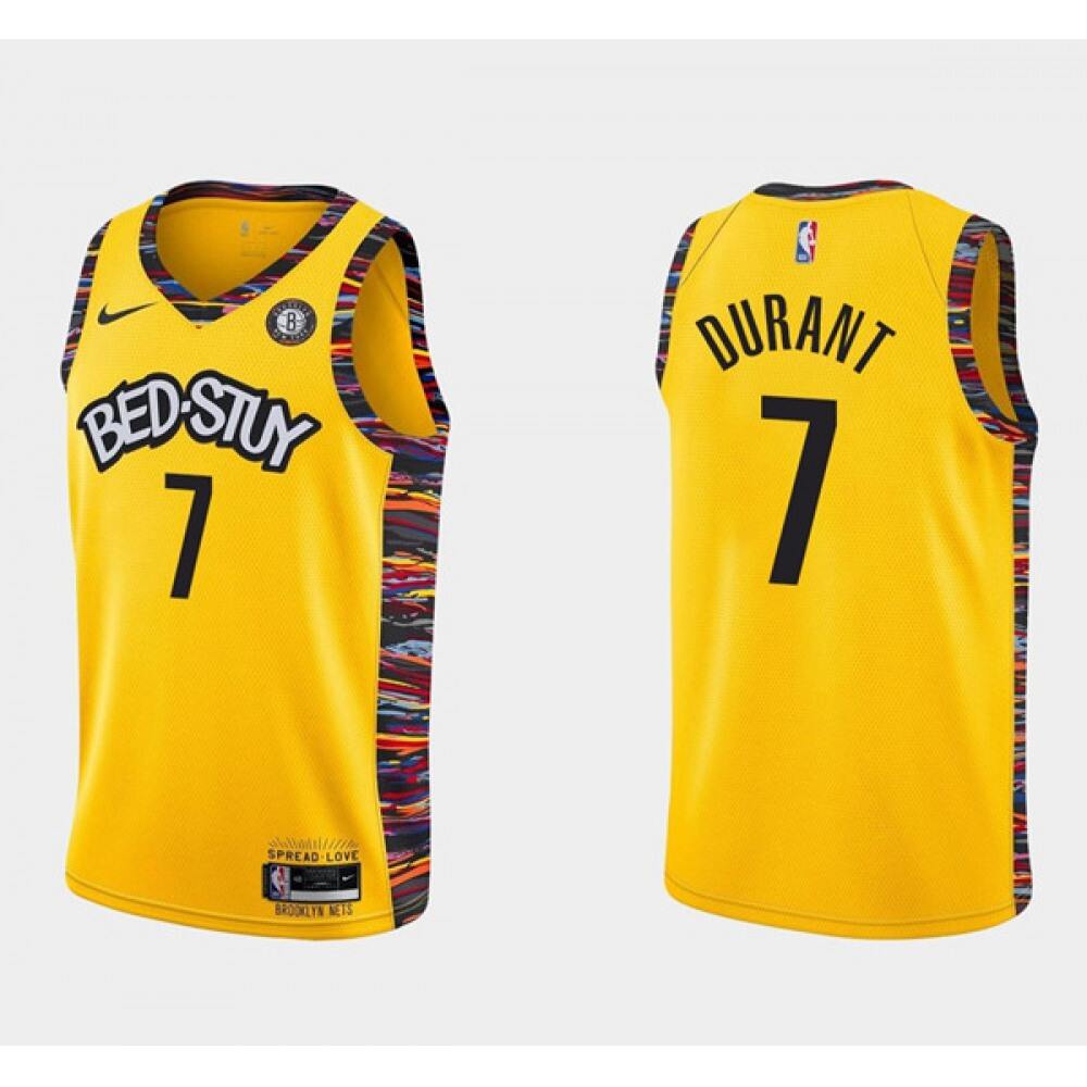 Brooklyn Nets Kevin Durant7 Jersey Yellow - NBA Collection