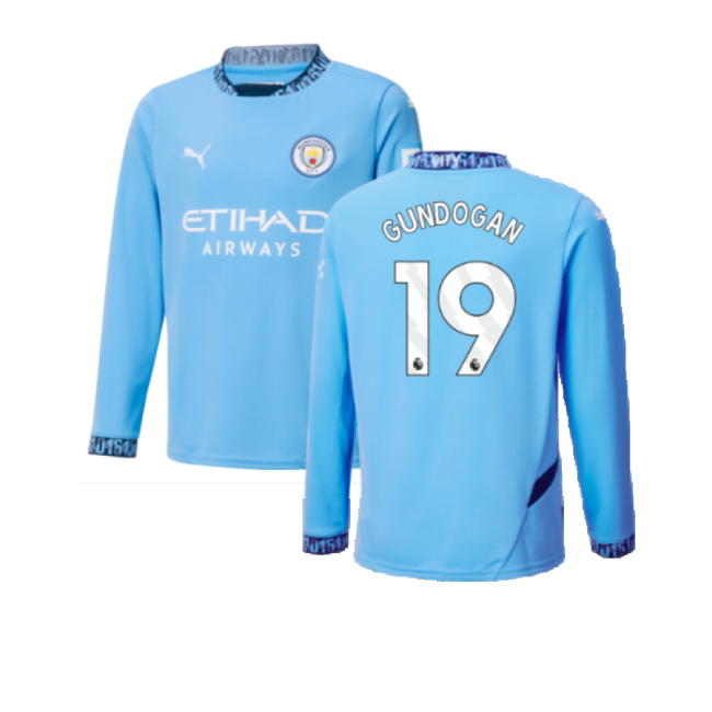 Gundogan 19 Man City First Team Replica Jersey - Kids Version