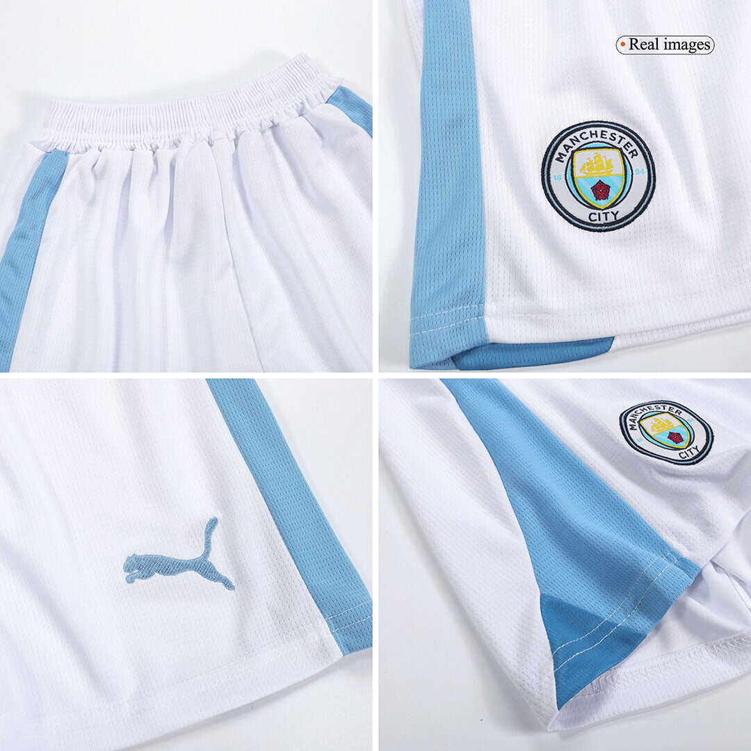 Kid's Manchester City Home Soccer Jersey Kit(Jersey+Shorts) 2023/24Aut