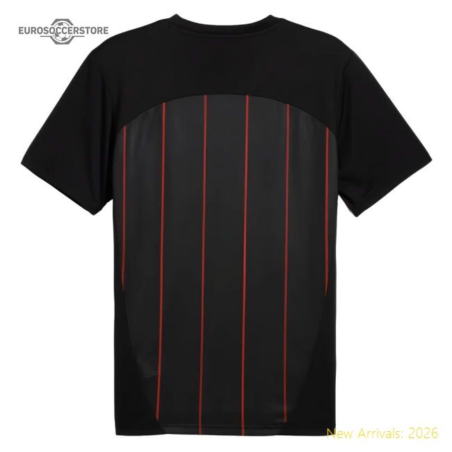2024-2025 Ac Milan Prematch Ss Fan Jersey (black) - Premium Collection