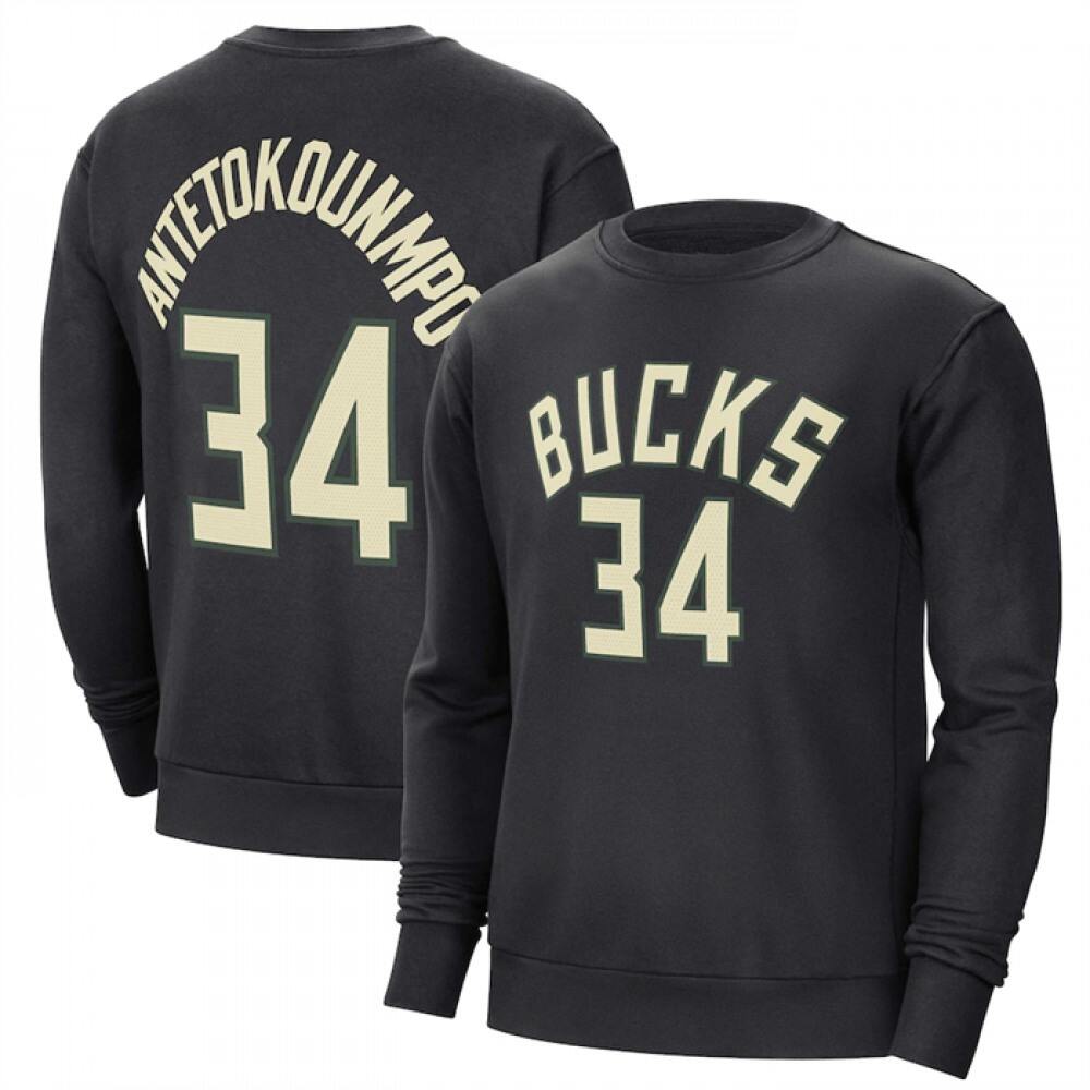Fan Favorite Modern Men's Bucks #34 Giannis Black Basketball Jersey